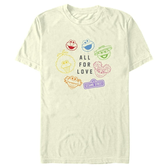 Men's Sesame Street All for Love Characters Graphic T-Shirt