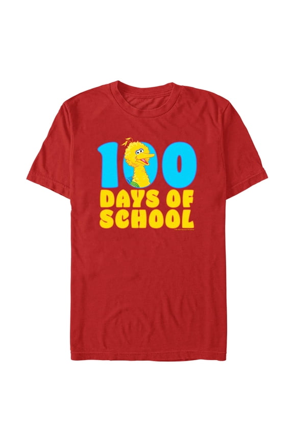 Men's Sesame Street Big Bird 100 Days of School Graphic T-Shirt