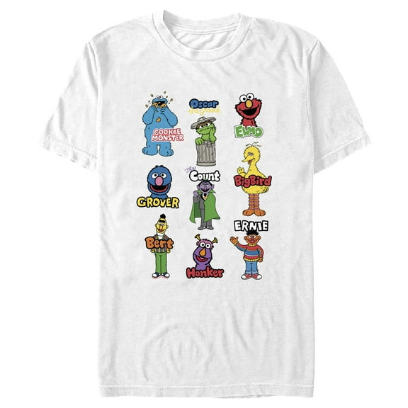Men's Sesame Street Character Introductions  Graphic T-Shirt