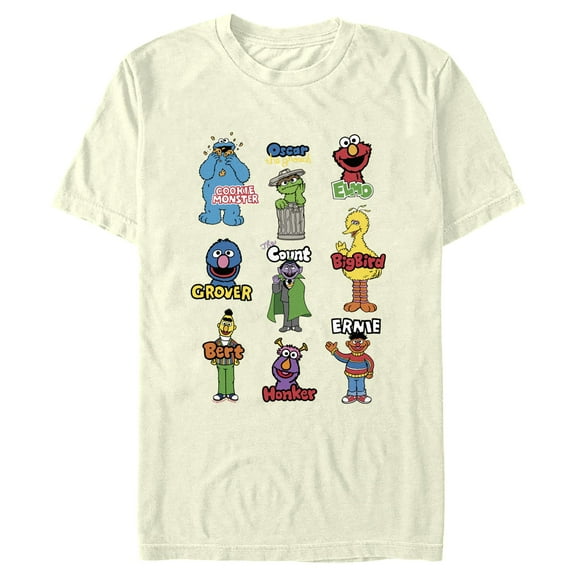 Men's Sesame Street Character Introductions  Graphic T-Shirt