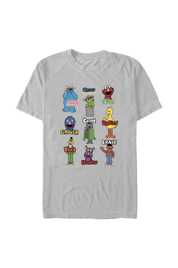 Men's Sesame Street Character Introductions Graphic T-Shirt