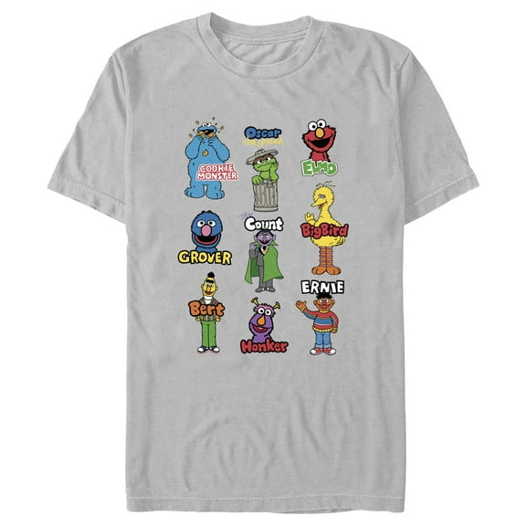 Men's Sesame Street Character Introductions Graphic T-Shirt