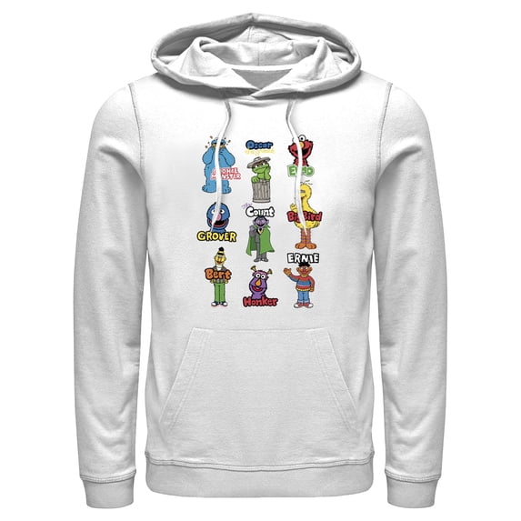 Men's Sesame Street Character Introductions Pull Over Hoodie