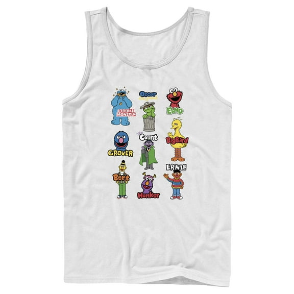 Men's Sesame Street Character Introductions  Tank Top