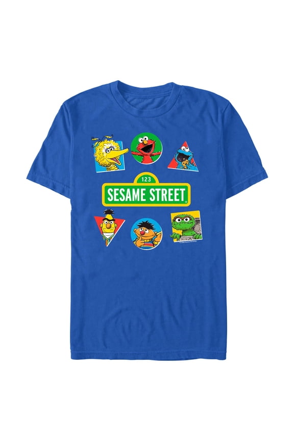 Men's Sesame Street Character Shapes Graphic T-Shirt