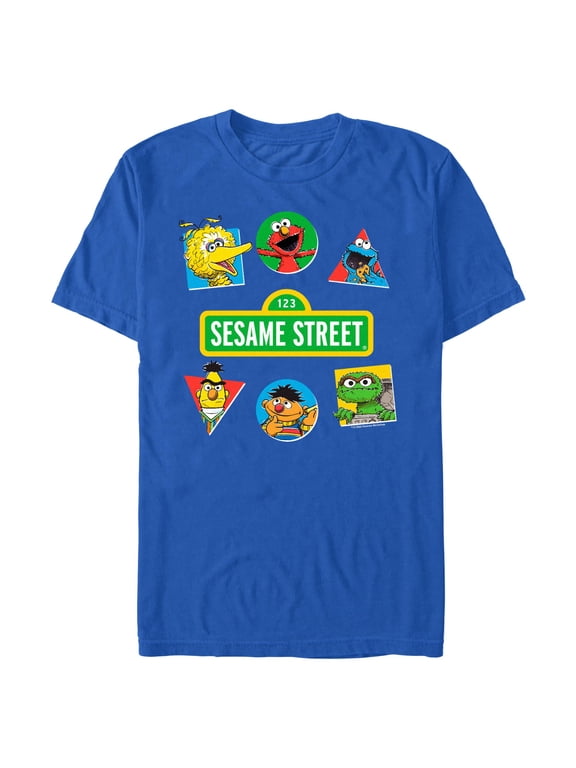 Men's Sesame Street Character Shapes Graphic T-Shirt