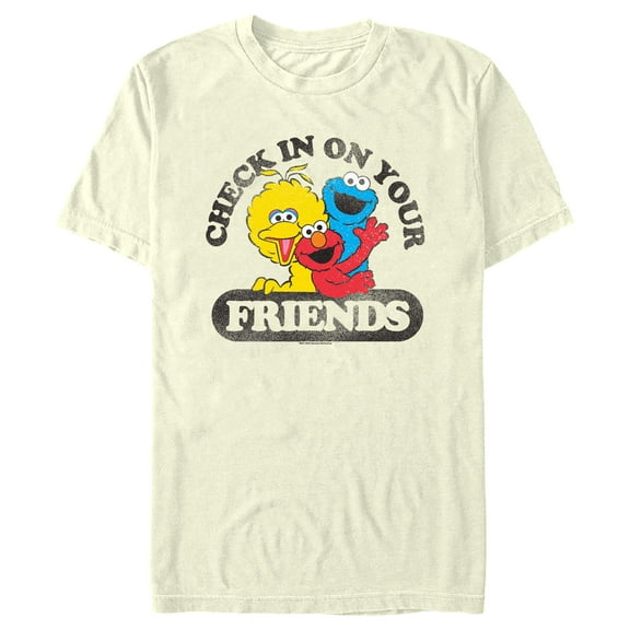 Men's Sesame Street Checking In on Friends  Graphic T-Shirt