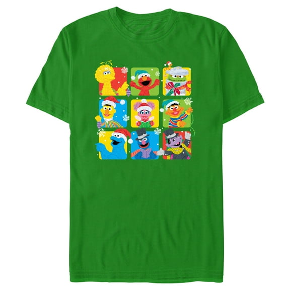Men's Sesame Street Christmas Portraits Graphic T-Shirt