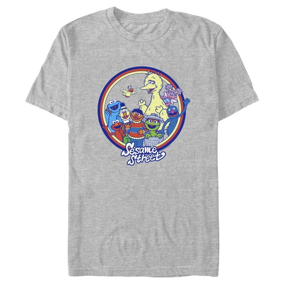 Men's Sesame Street Circle Group Portrait  Graphic T-Shirt