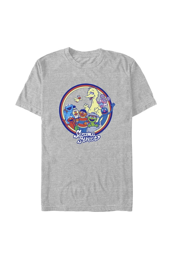 Men's Sesame Street Circle Group Portrait Graphic T-Shirt