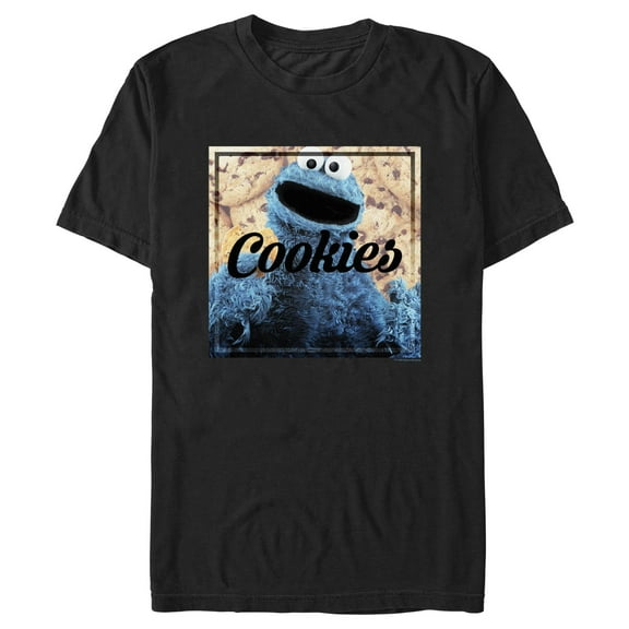 Men's Sesame Street Cookie Lover Portrait  Graphic T-Shirt