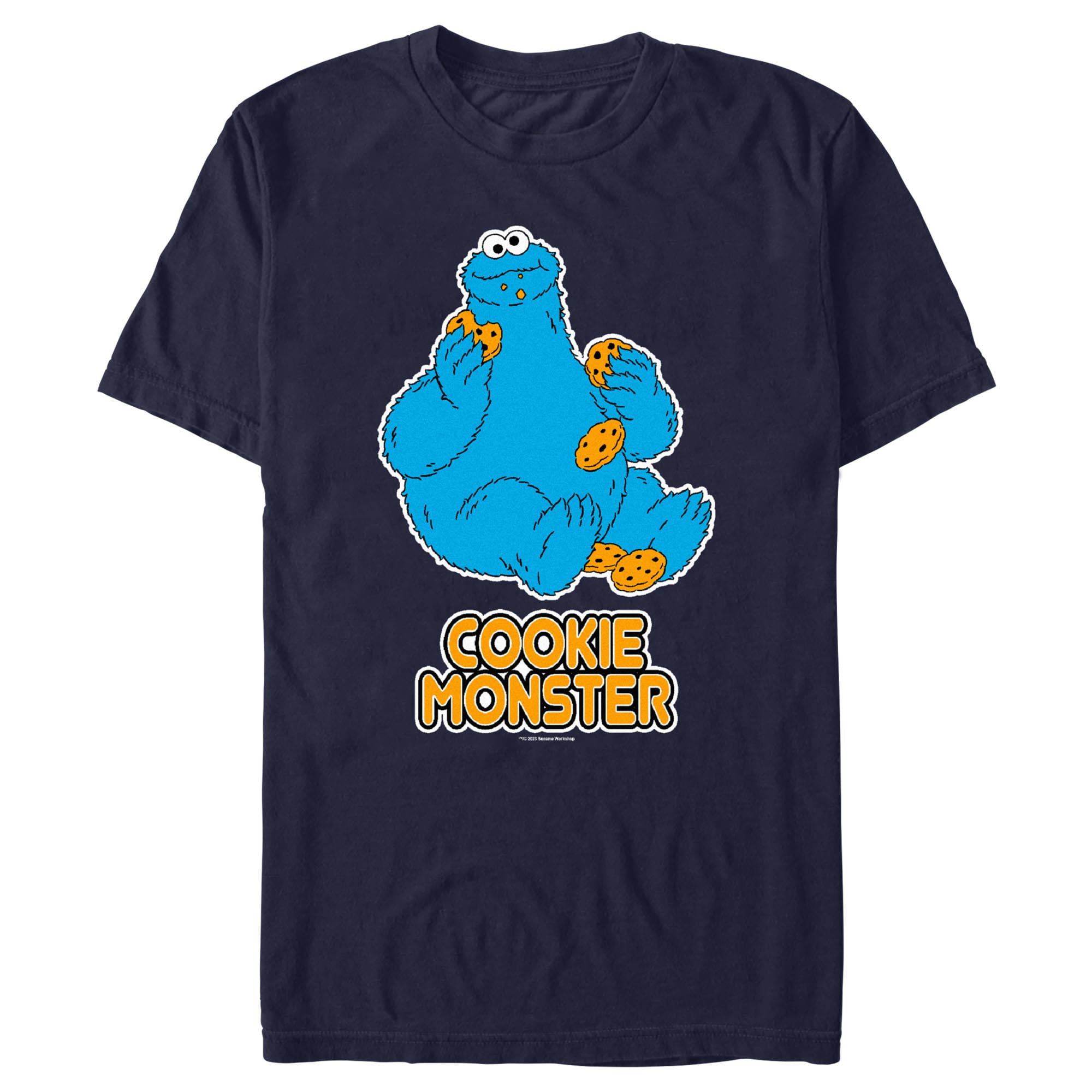 Nirvana Cookie Monster Tシャツ Men's Sesame Street Cookie Monster Graphic T-Shirt - Walmart.com