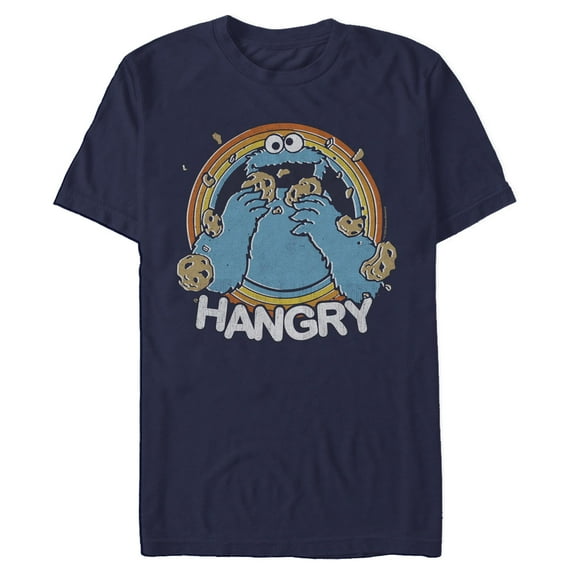 Men's Sesame Street Cookie Monster Retro Hangry Graphic T-Shirt