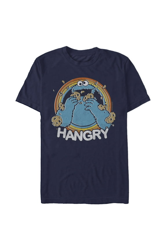 Men's Sesame Street Cookie Monster Retro Hangry Graphic T-Shirt