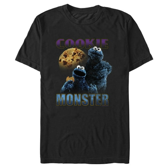 Men's Sesame Street Cookie Monster Retro Portrait  Graphic T-Shirt