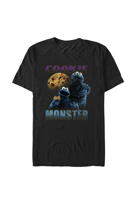 Men's Sesame Street Cookie Monster Retro Portrait Graphic T-Shirt