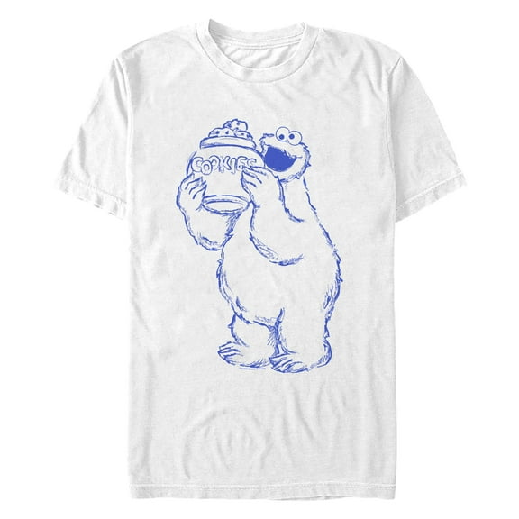Men's Sesame Street Cookie Monster Sketch Graphic T-Shirt