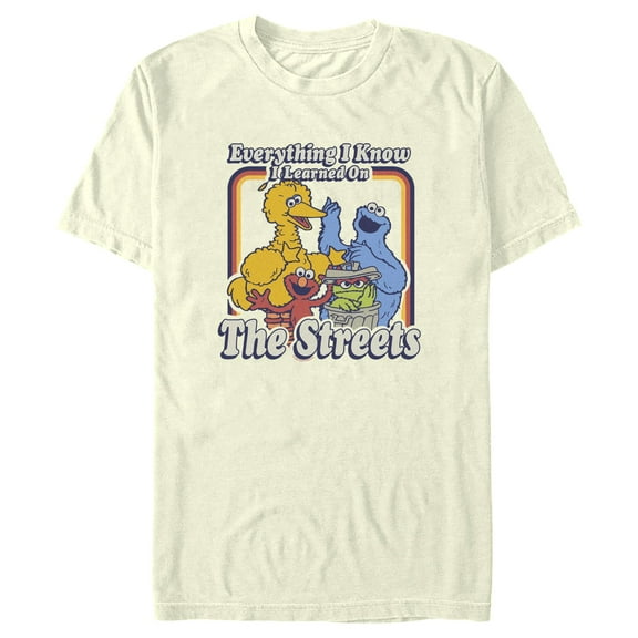 Men's Sesame Street Graphic T-Shirt - Everything I Know I Learned on the Streets