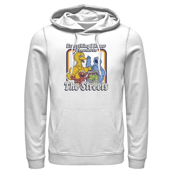 Men's Sesame Street Everything I Know I Learned on the Streets  Pull Over Hoodie