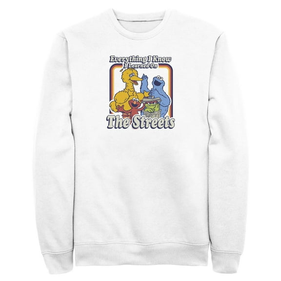 Men's Sesame Street Everything I Know I Learned on the Streets  Sweatshirt