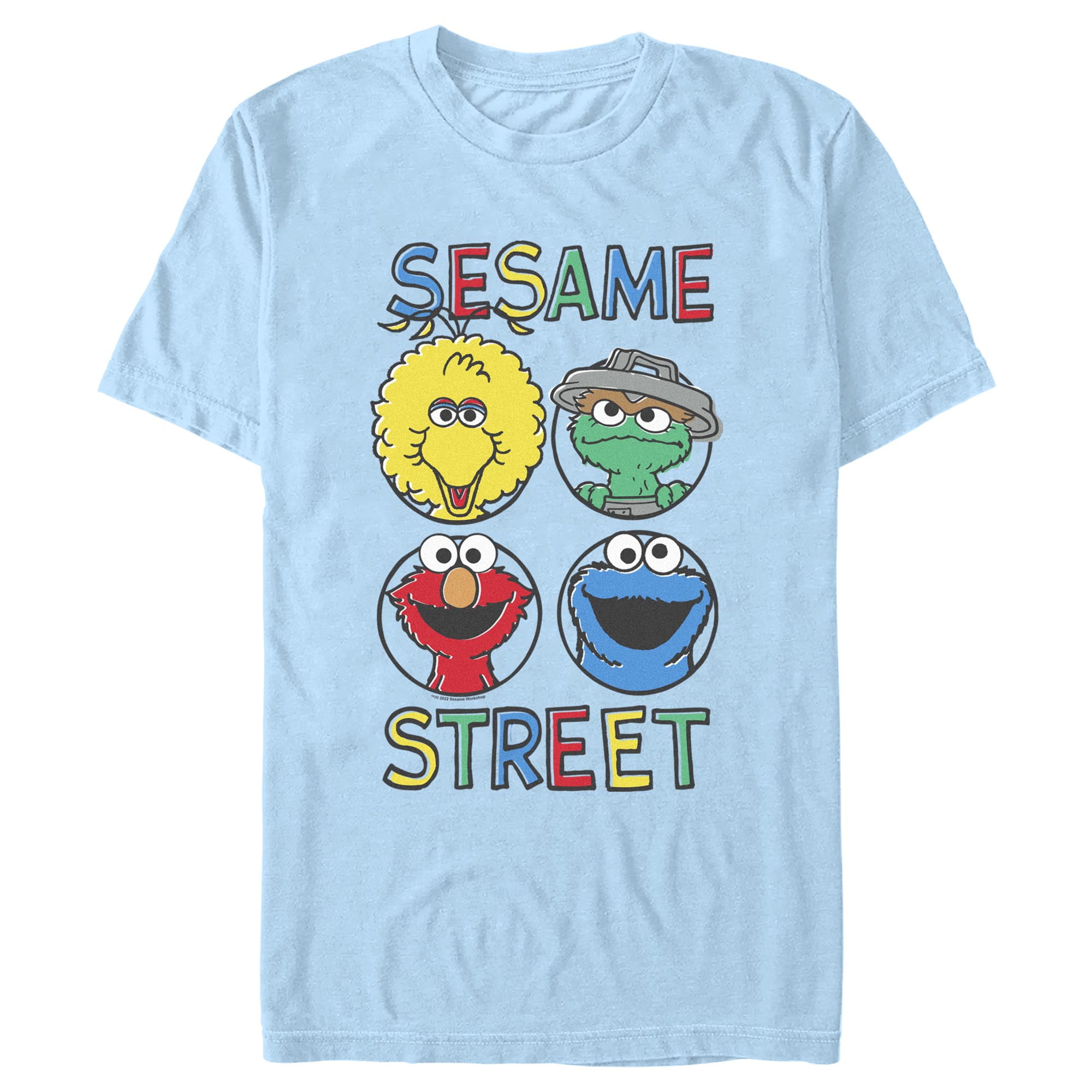 Men's Sesame Street Four Circle Grid Graphic T-Shirt - Walmart.com