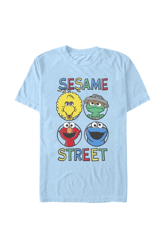 Men's Sesame Street Four Circle Grid Graphic T-Shirt