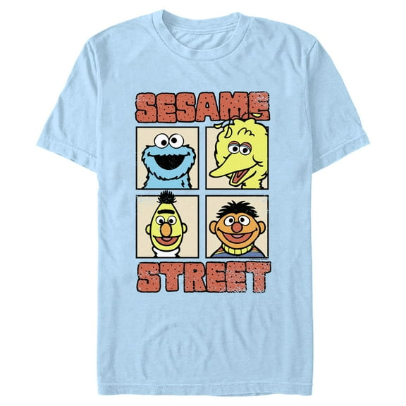 Men's Sesame Street Four Panels Pals Graphic T-Shirt