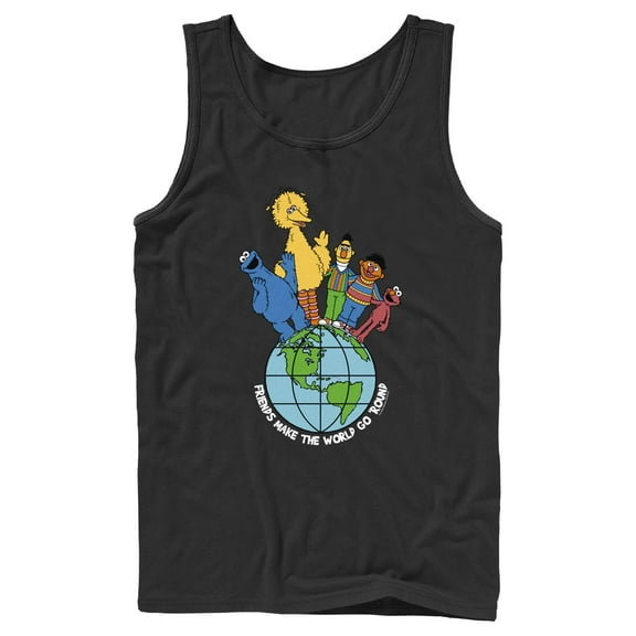 Men's Sesame Street Friends Make the World Go Round  Tank Top