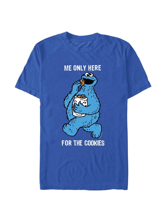 Men's Sesame Street Me Only Here for the Cookies Graphic T-Shirt