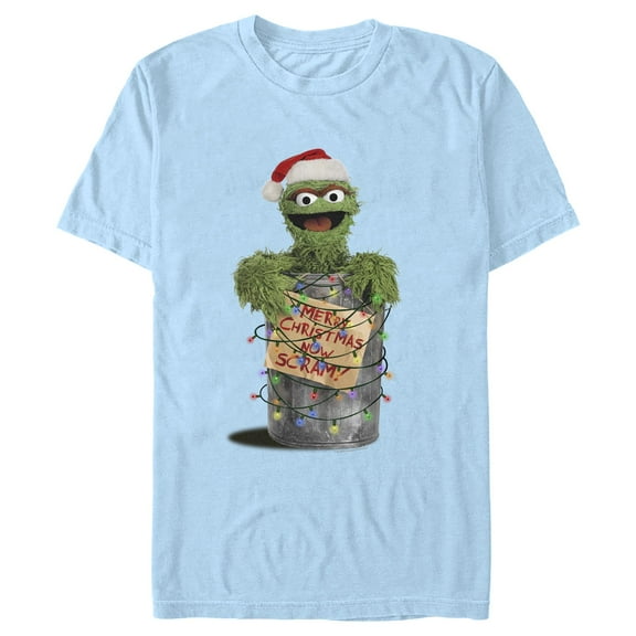 Men's Sesame Street Oscar the Grouch Merry Christmas  Graphic T-Shirt
