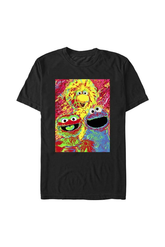 Men's Sesame Street Trio Saturated Painting Graphic T-Shirt