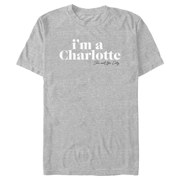 Men's Sex and the City I'm a Charlotte Text Graphic Tee Athletic Heather 2X Large