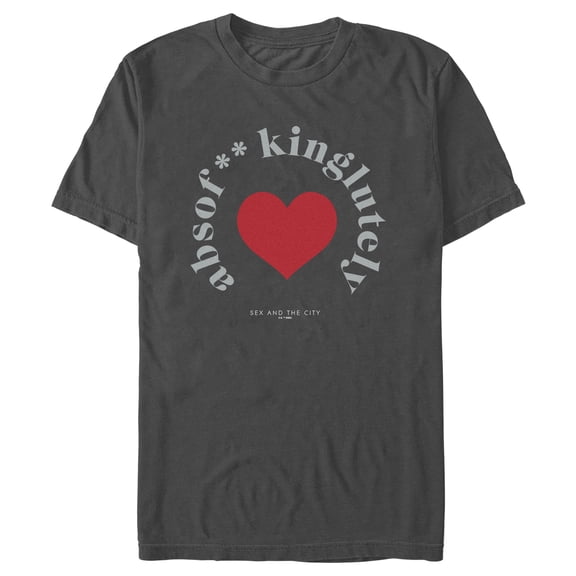 Men's Sex and the City Mr. Big Absolutely Heart Graphic Tee Charcoal X Large