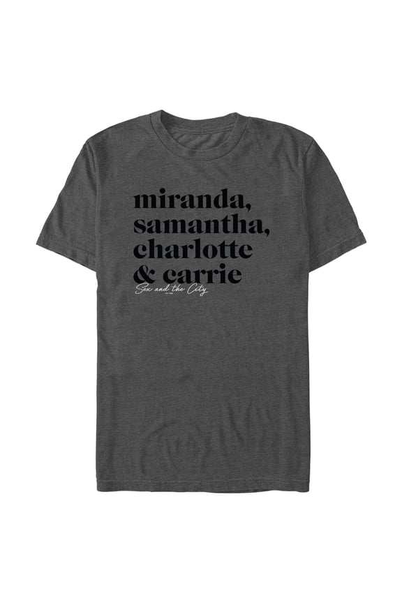 Men's Sex and the City The Gals Text  Graphic Tee Charcoal Heather Medium