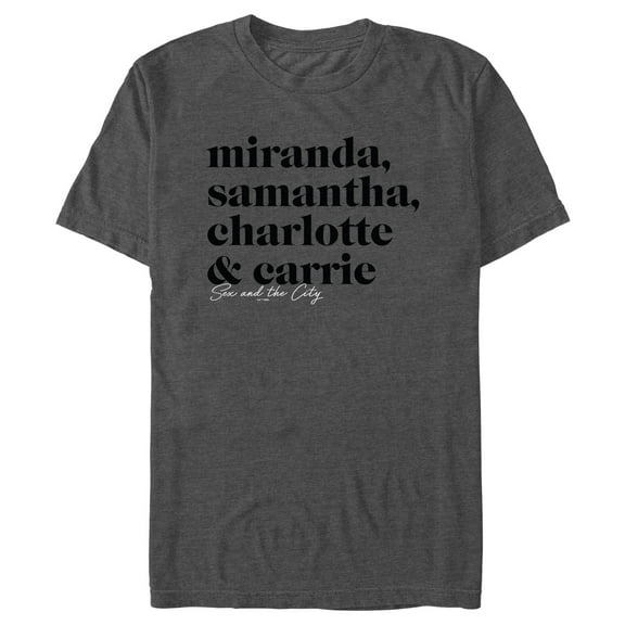 Men's Sex and the City The Gals Text  Graphic Tee Charcoal Heather X Large