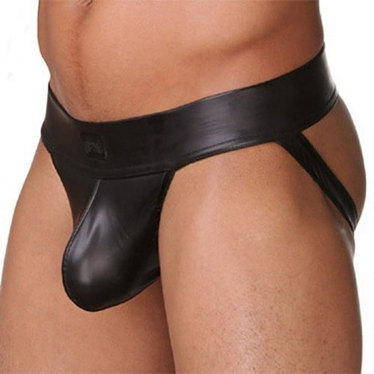 Men's Sexy Assless Thongs Jockstrap Black Underwear Erotic Underpants Briefs