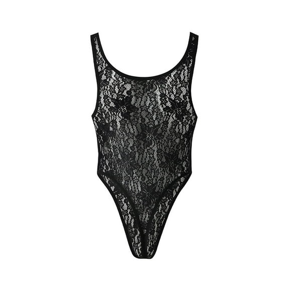 Men's Sexy Lace Underwear Transparent Slim Fit Bodysuit Stylish for Men for and Everyday Wear