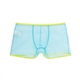 thumbnail image 1 of EFINNY Men's Sexy Mesh Sheer Bulge Pouch Trunks Boxer Briefs, 1 of 3