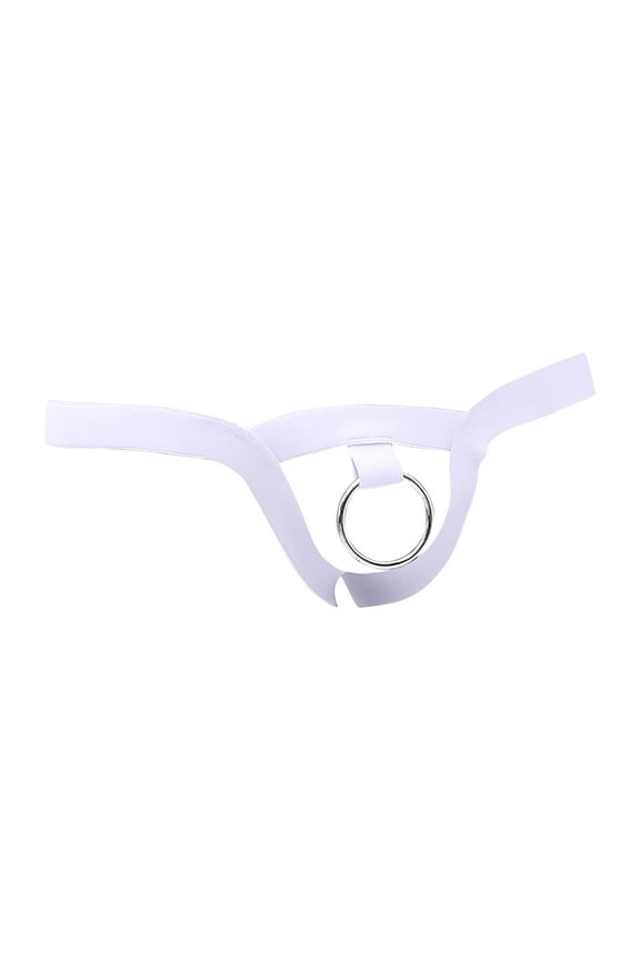 Men's Sexy Open Front Ring Underwear Bulge Enhancing Thongs Comfort Butt-Flaunting Jockstrap Bikini Trunks Men's Undie