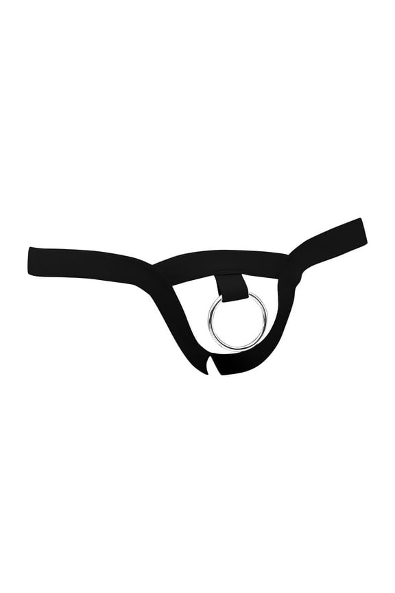 Men's Sexy Open Front Ring Underwear Bulge Enhancing Thongs Comfort Butt-Flaunting Jockstrap Bikini Trunks Men's Undie