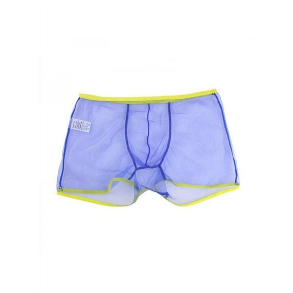 Men's Sexy Sheer Mesh Boxer Briefs Transparent Underwear Shorts Underpants