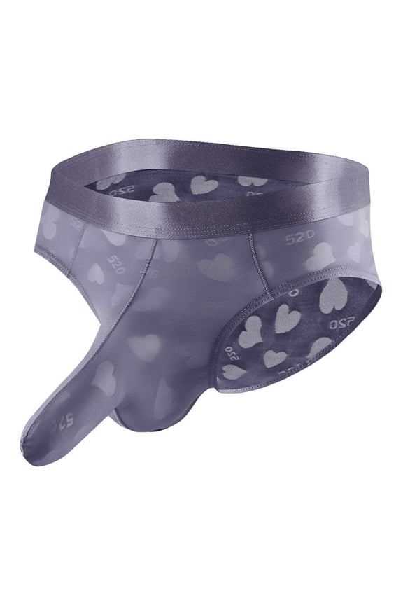 Men's Sexy Thin Jacquard Thong Underwear - Breathable Low Rise T-Shaped Jockstrap Funny Trunk Separating Comfortable Design