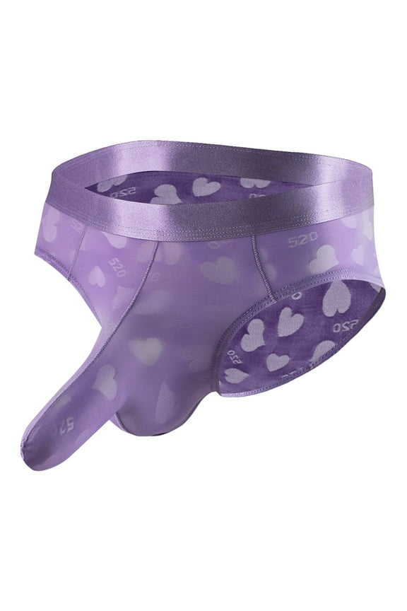 Men's Sexy Thin Jacquard Thong Underwear - Breathable Low Rise T-Shaped Jockstrap Funny Trunk Separating Comfortable Design