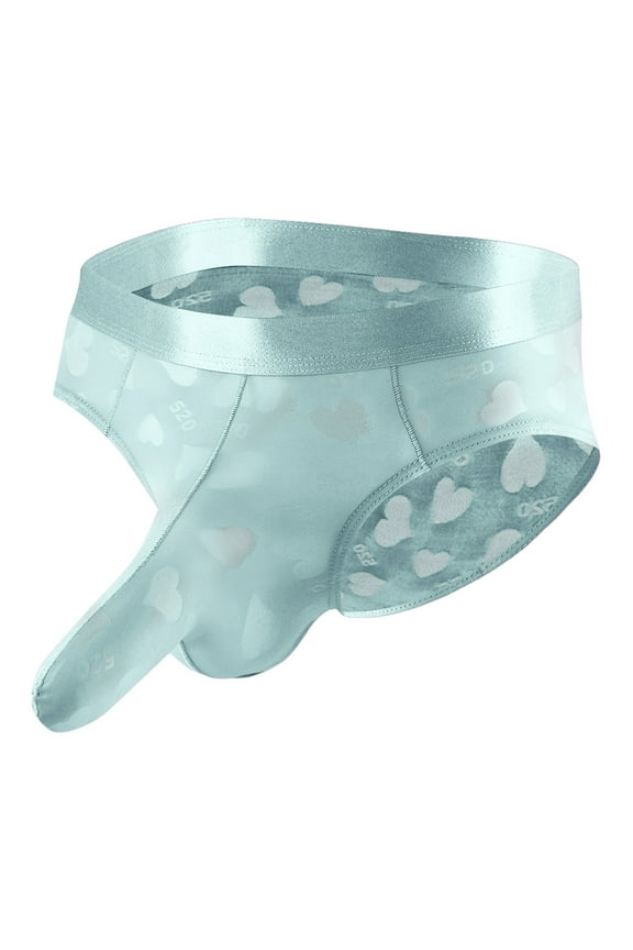 Men's Sexy Thin Jacquard Thong Underwear - Breathable Low Rise T-Shaped Jockstrap Funny Trunk Separating Comfortable Design