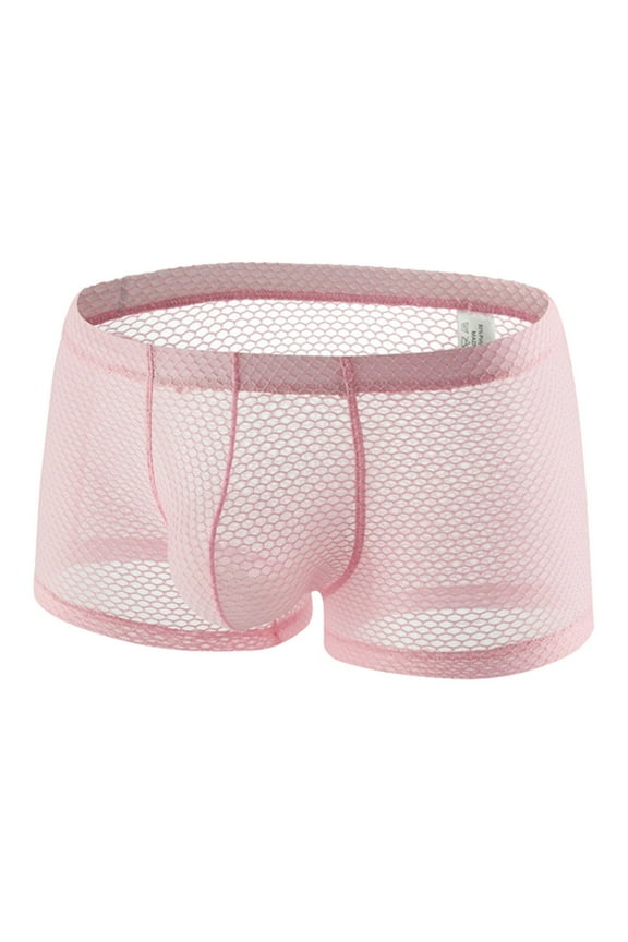 Men's Sexy Underwear Boxer Briefs Mesh Breathable Underpants