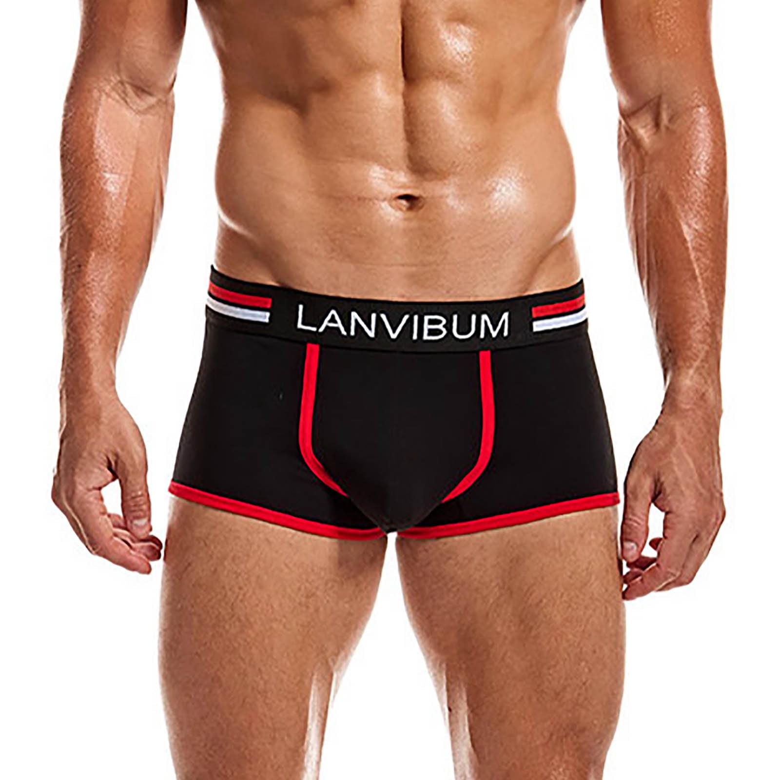 Sexy Mesh Mens Underwear See Through Net Bulge Pouch Sheer Boxer Briefs  Shorts