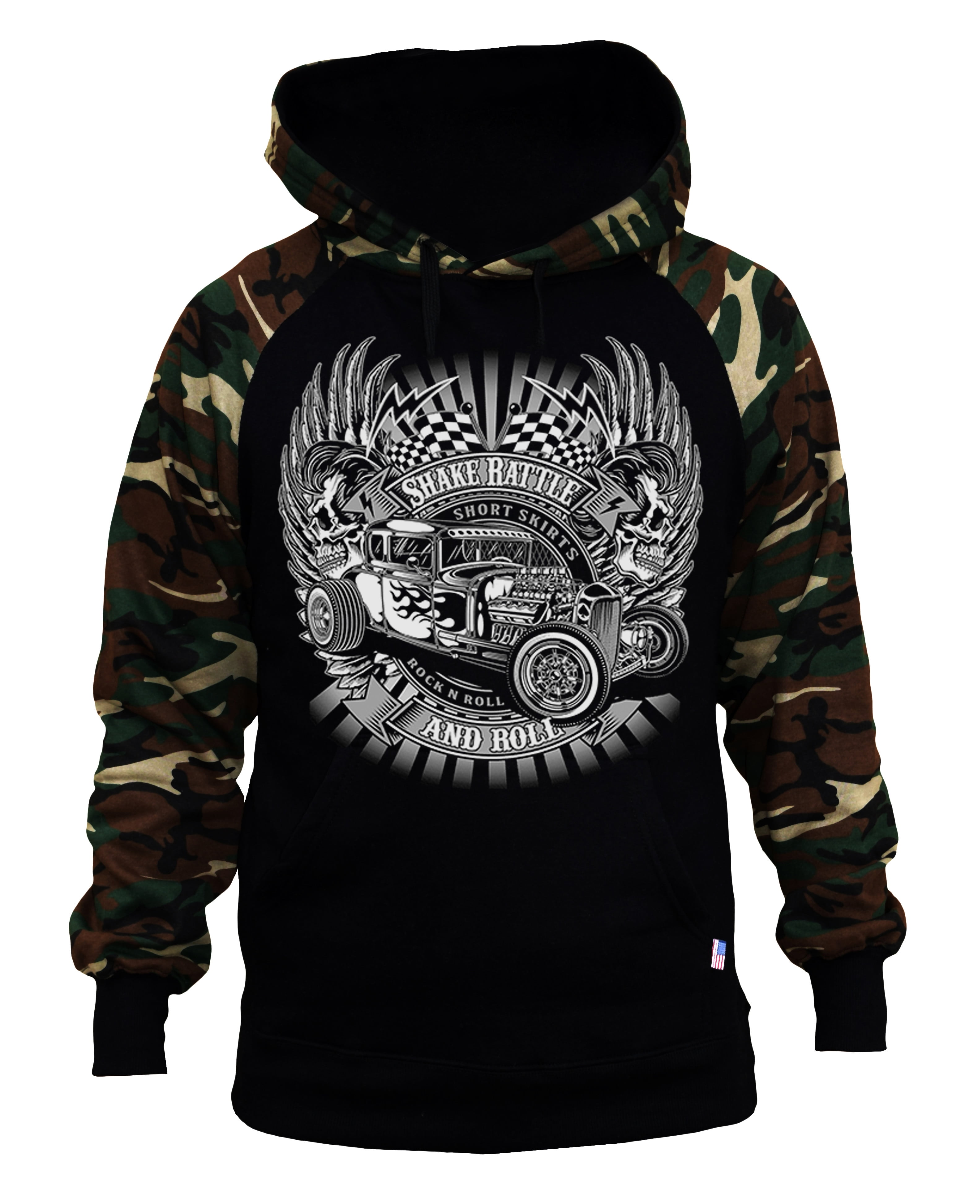 Camo top raglan hoodie