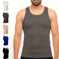thumbnail image 1 of Men's Compression Tank Top, Slim Underwaist Body Shaper Tummy Control Chest Support Breathable Compression Undershirts for Men, 1 of 5