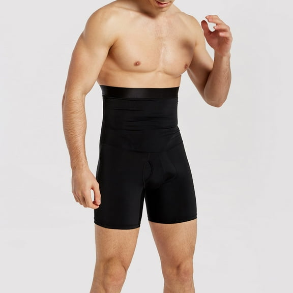 Men's Shapewear under $5! Xqxayjr Men's Shapewear Shorts High Waist, Double Layer Compression Shaper Pants, Tummy Control Body Shaper for Men, Slimming Underwear for Workout and Daily Wear