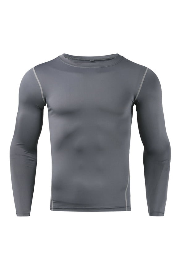 Men's Shapewear Compression Top Long Sleeve Athletic Base Layer Basketball Training Running Fitness Jacket